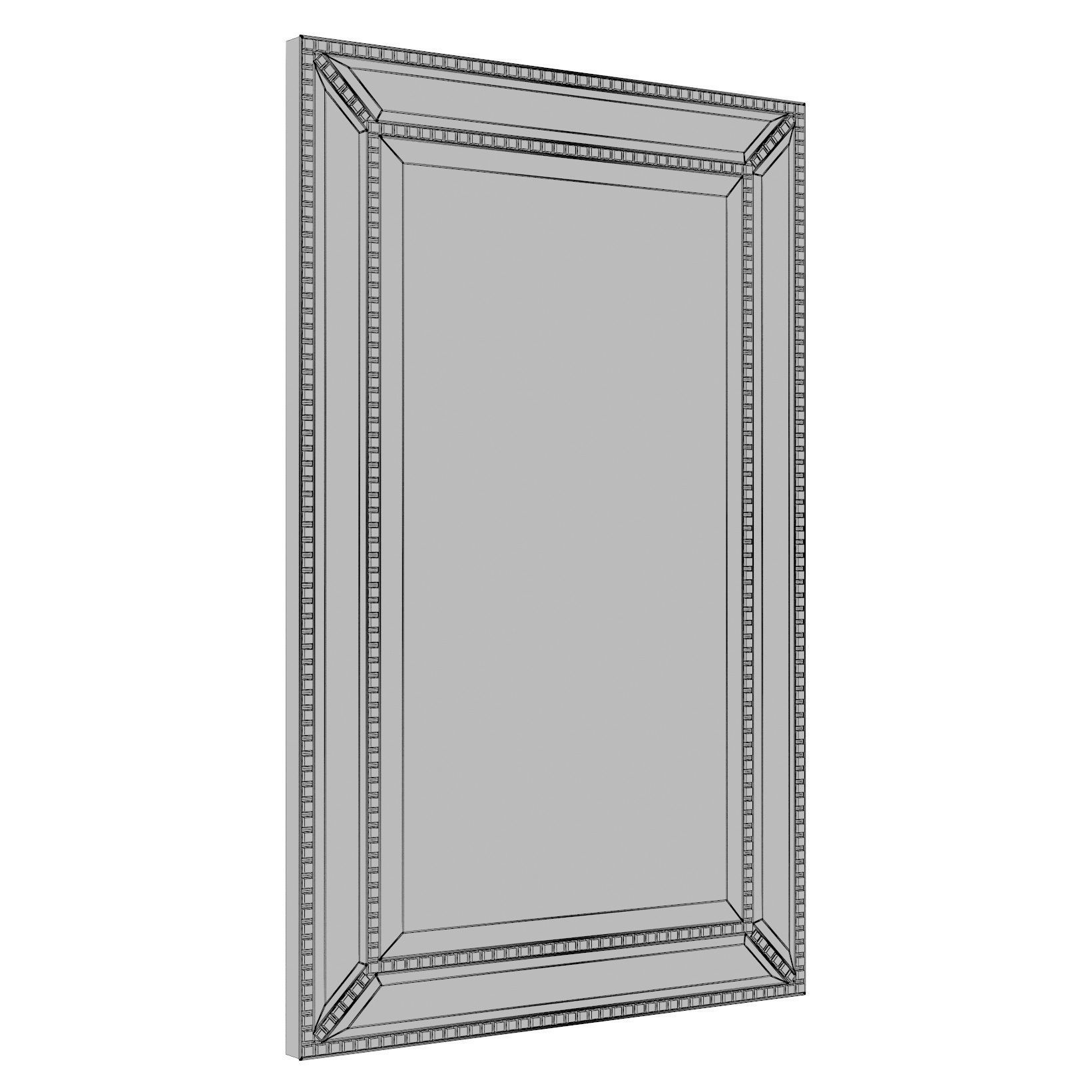 Beveled Beaded Accent Wall Mirror ROSP1590 3D model_2