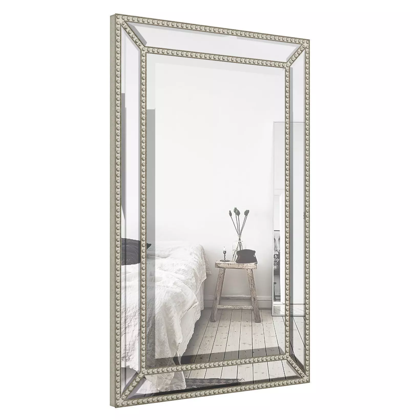 Beveled Beaded Accent Wall Mirror ROSP1590 3D model_0