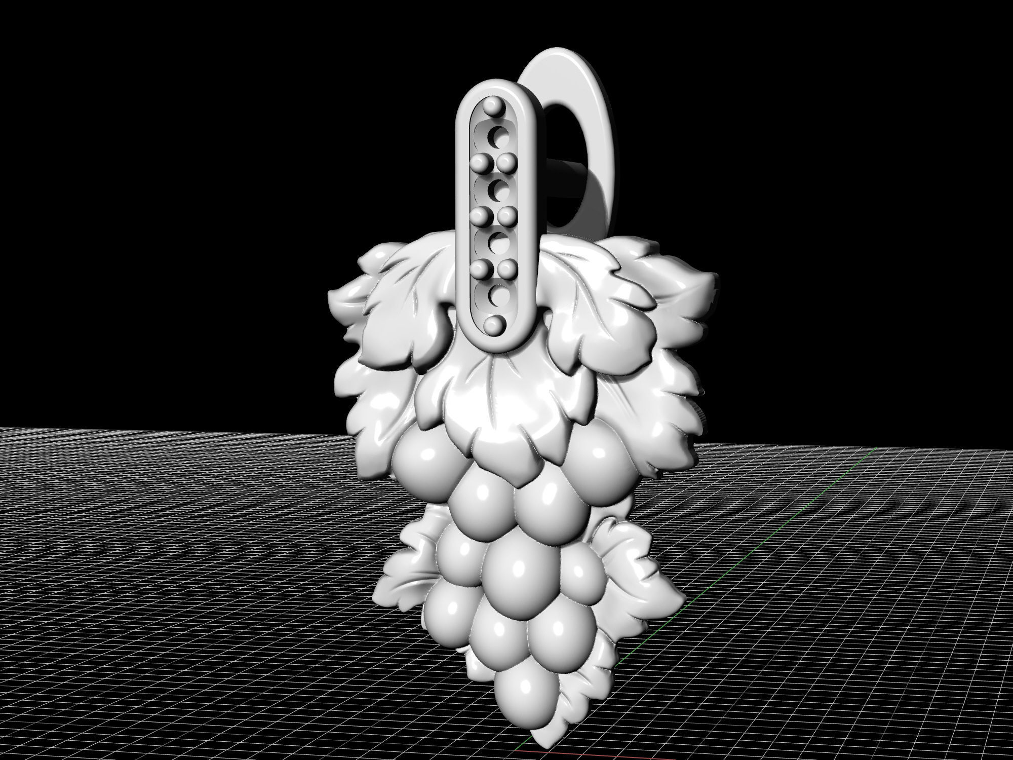 Grape Earrings 3D print model_9