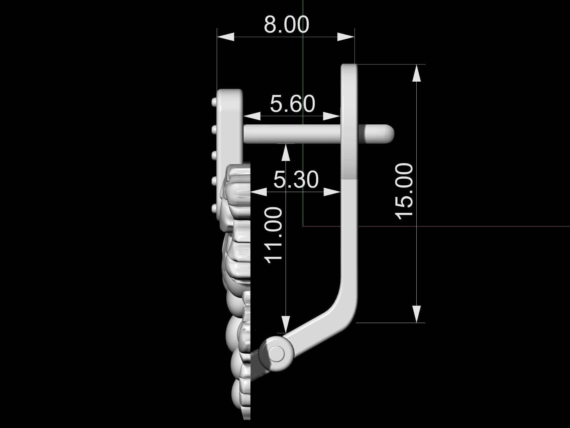 Grape Earrings 3D print model_13