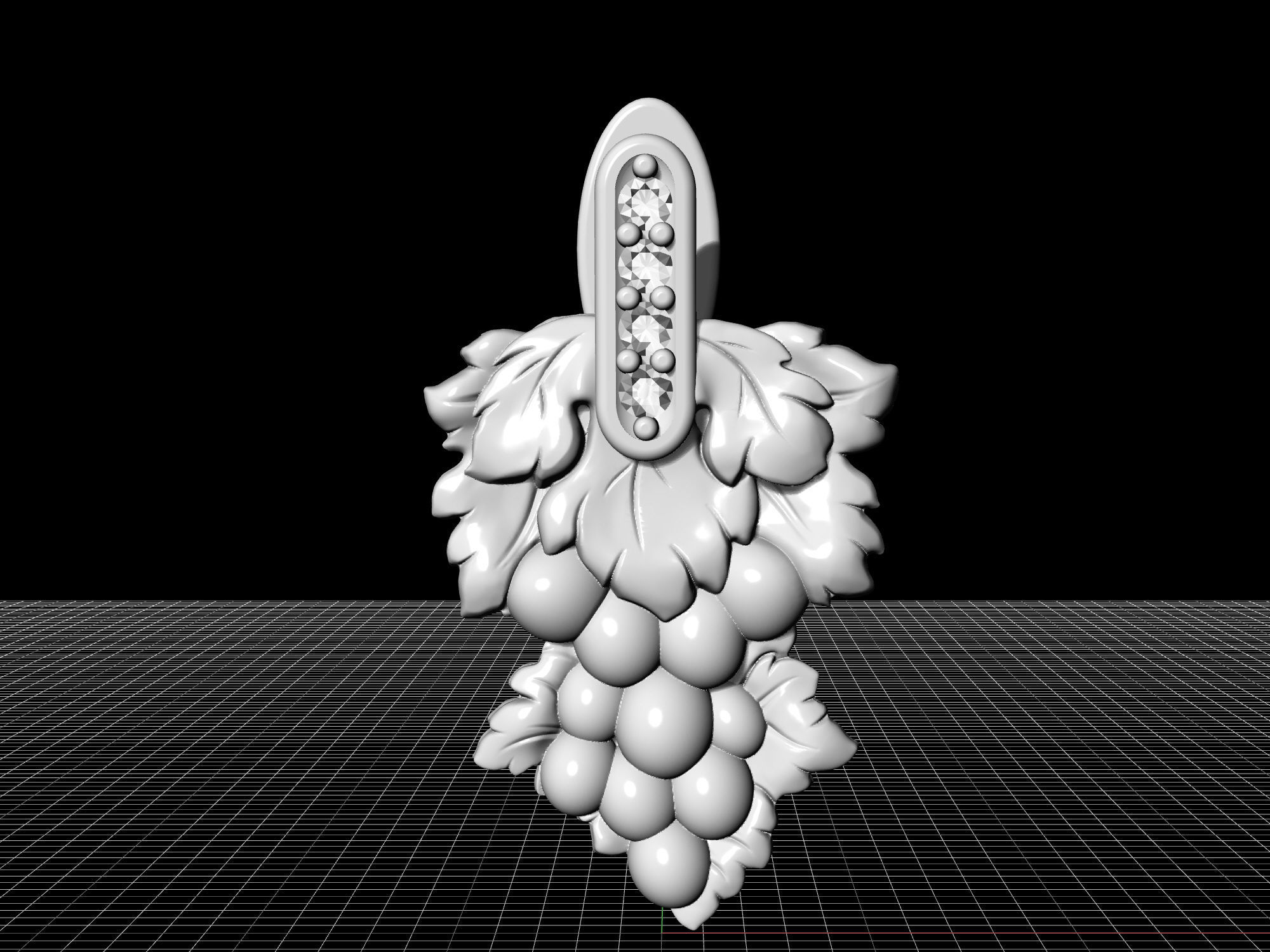 Grape Earrings 3D print model_5