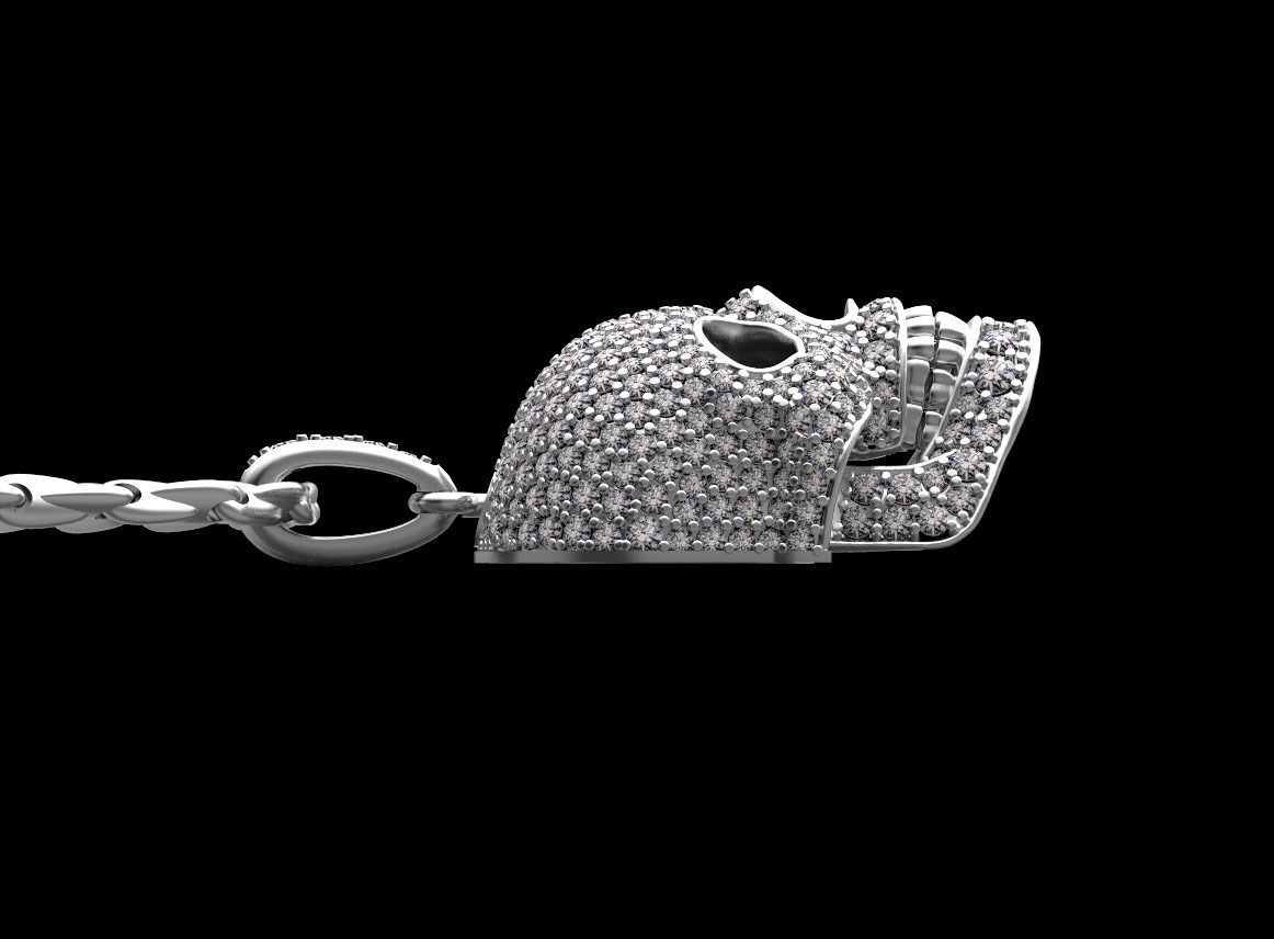 pendant scull 3D print model_41