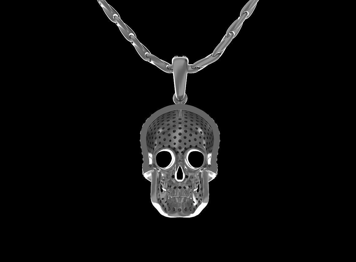 pendant scull 3D print model_42