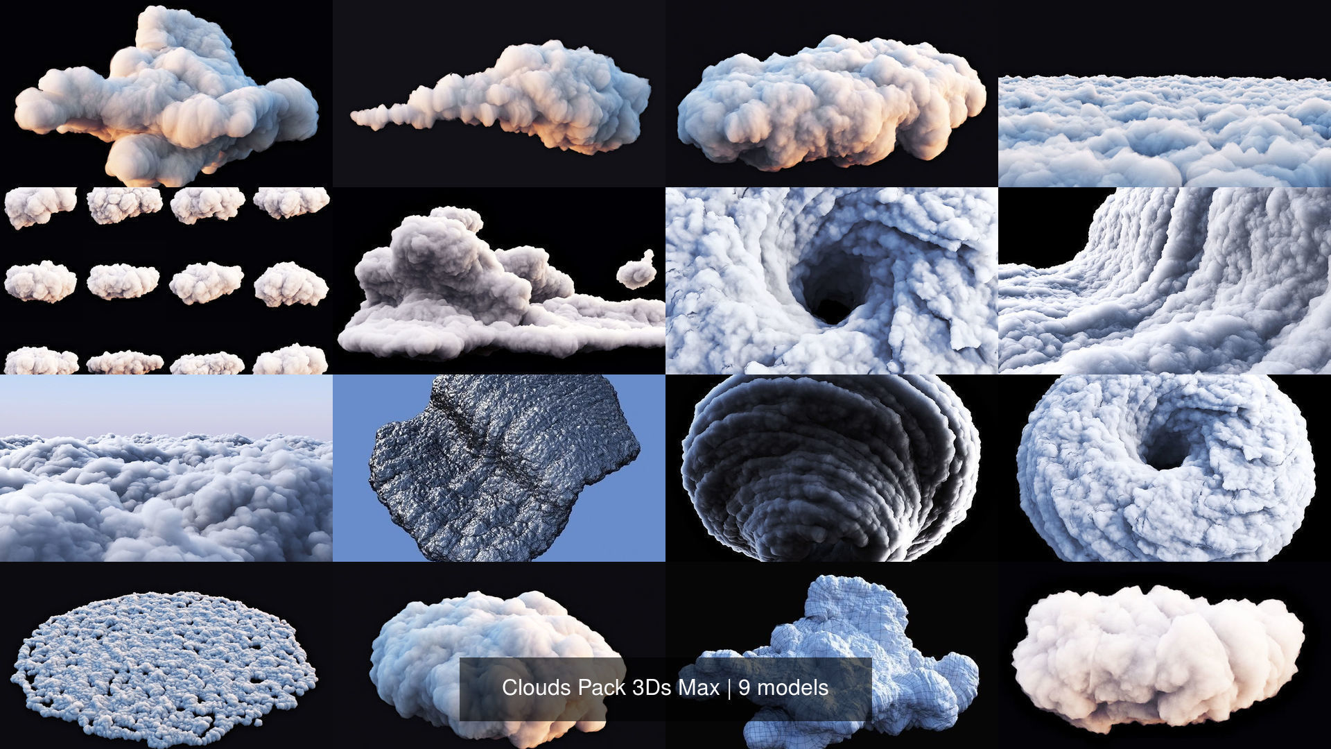 Clouds Pack 3Ds Max 3D Model Collection_1
