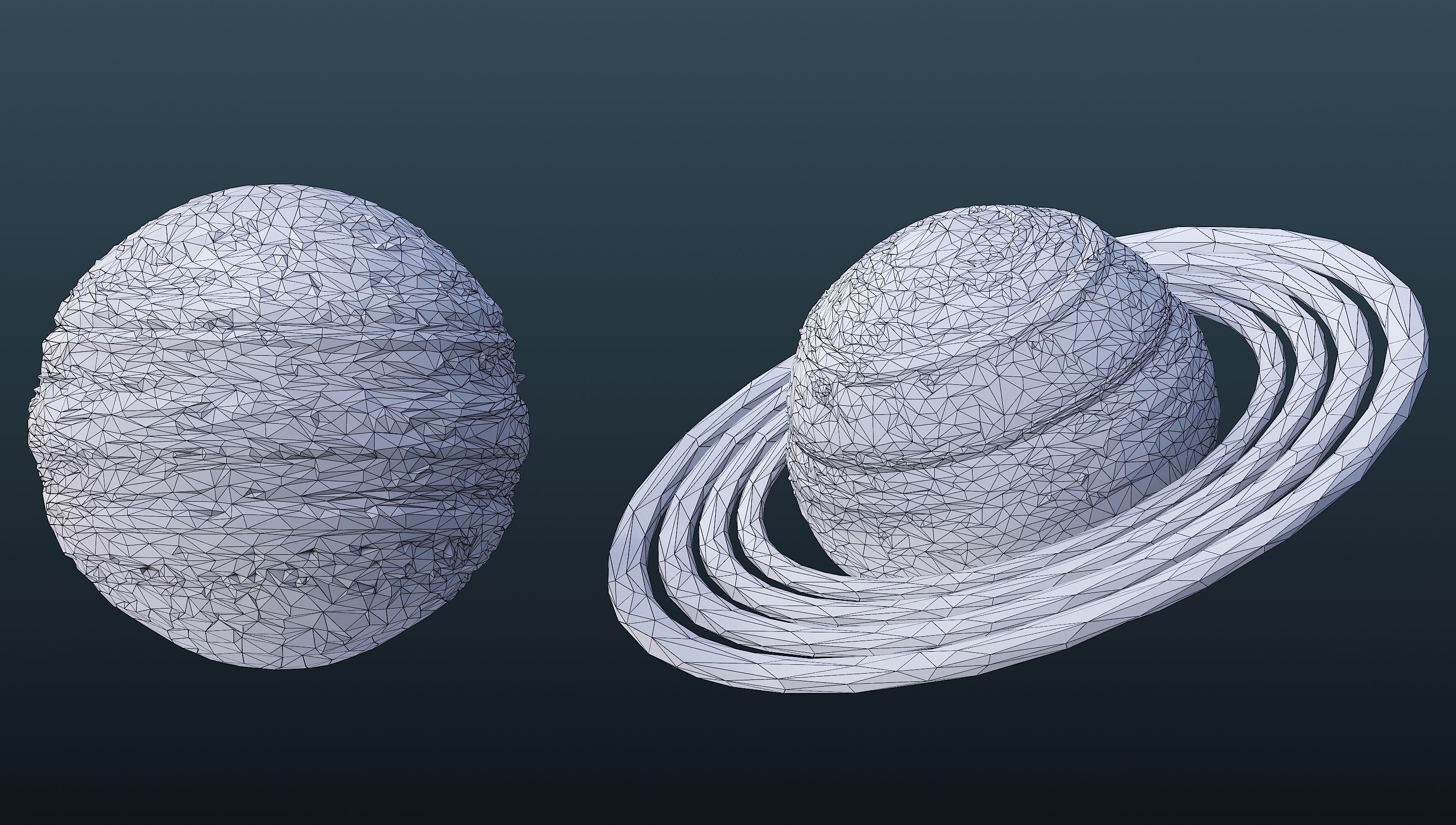 The Solar System Low Poly Low-poly 3D model_9