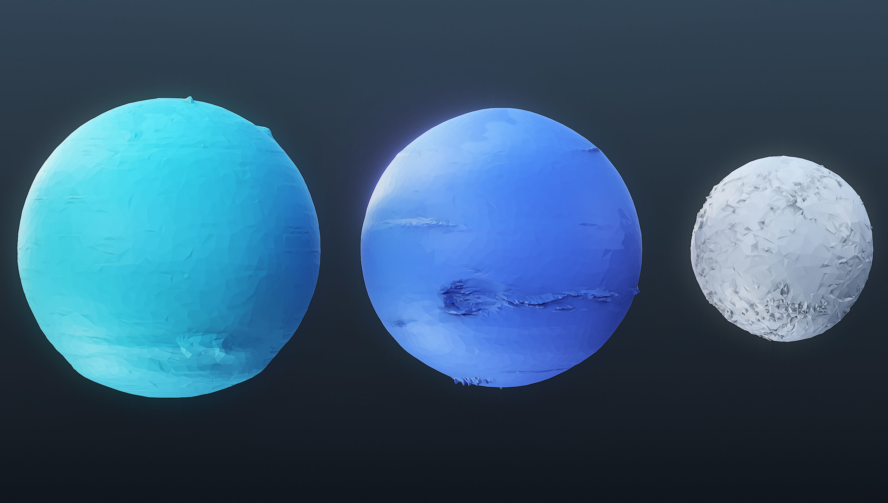 The Solar System Low Poly Low-poly 3D model_4