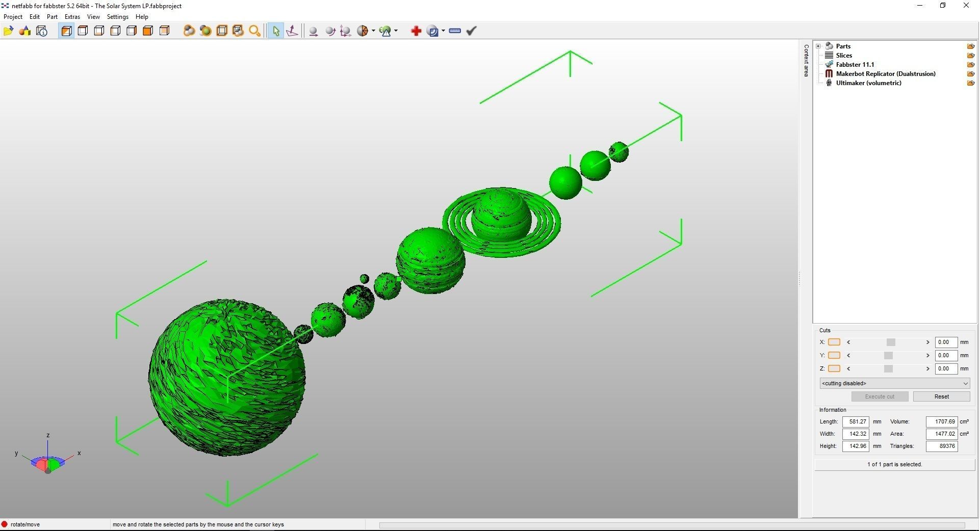 The Solar System Low Poly Low-poly 3D model_11