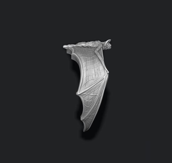 Bat ring 3D print model_4