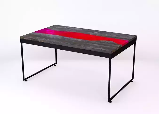 Resin river coffe table Vesuvius Kochut