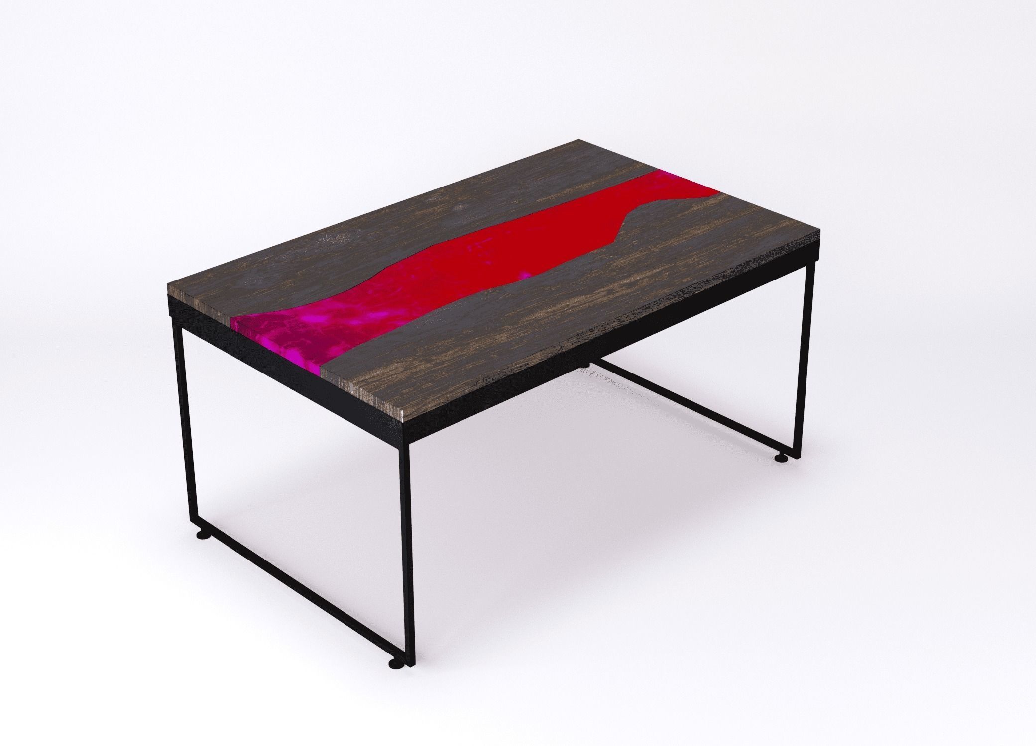 Resin river coffe table Vesuvius Kochut 3D model_8
