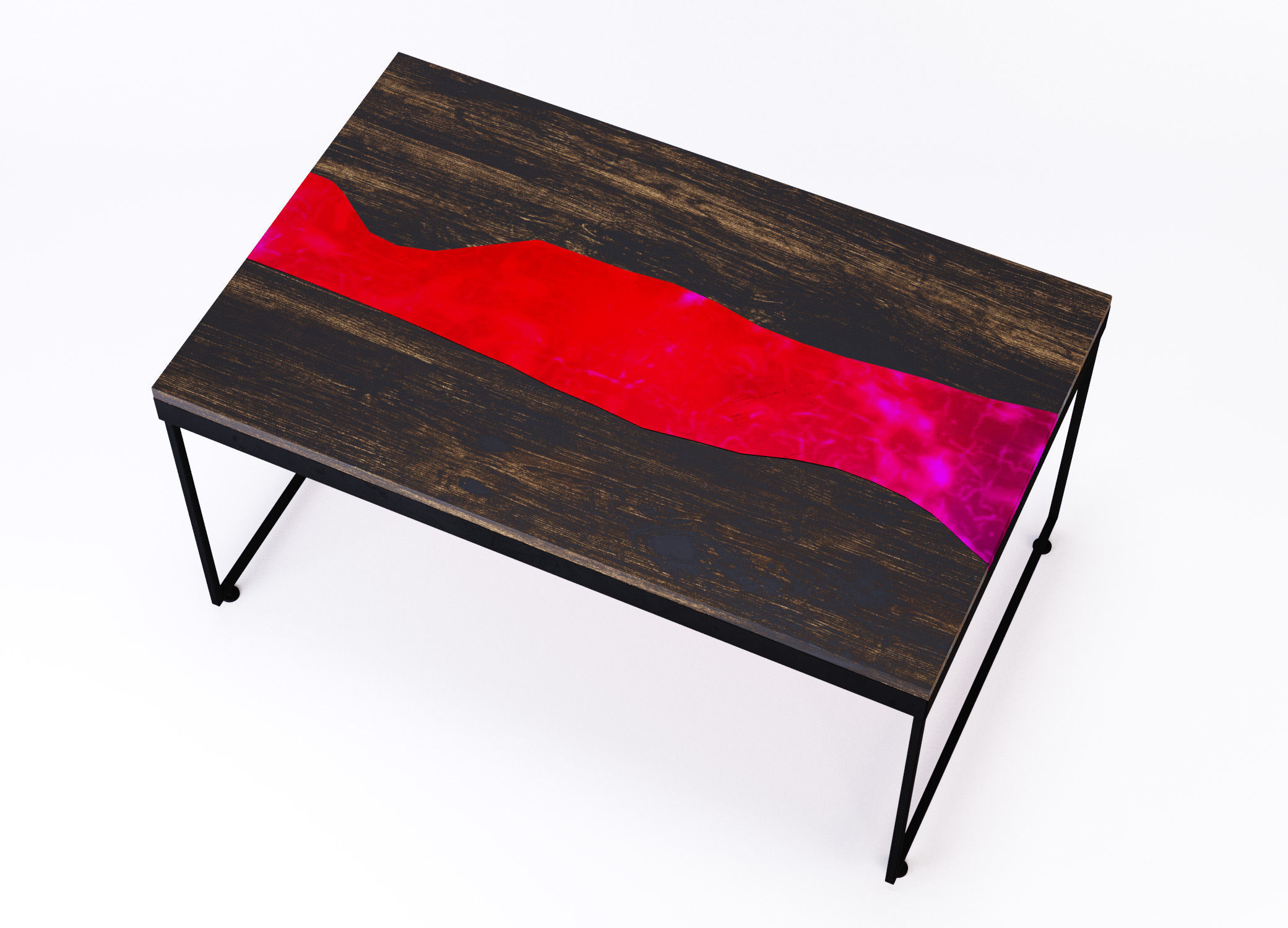Resin river coffe table Vesuvius Kochut 3D model_1