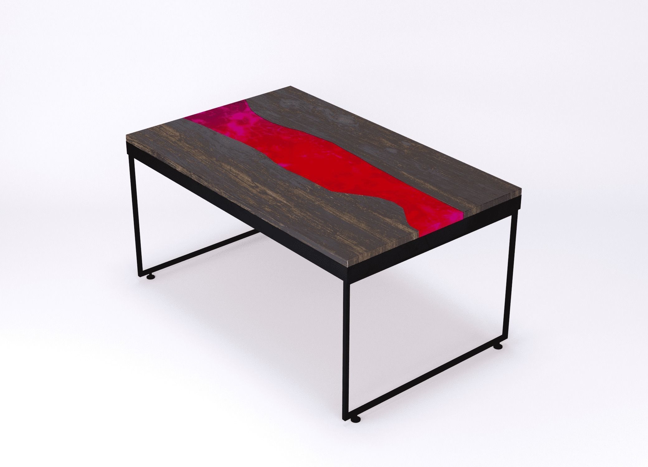 Resin river coffe table Vesuvius Kochut 3D model_2
