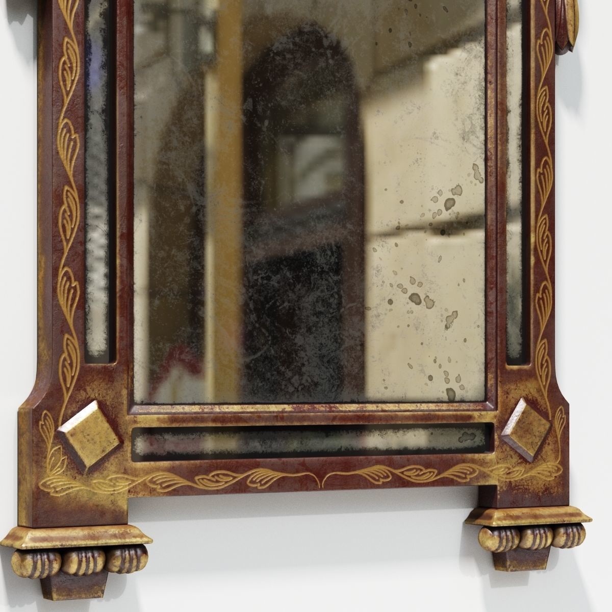 Louis XVI Mirror 3D model_2