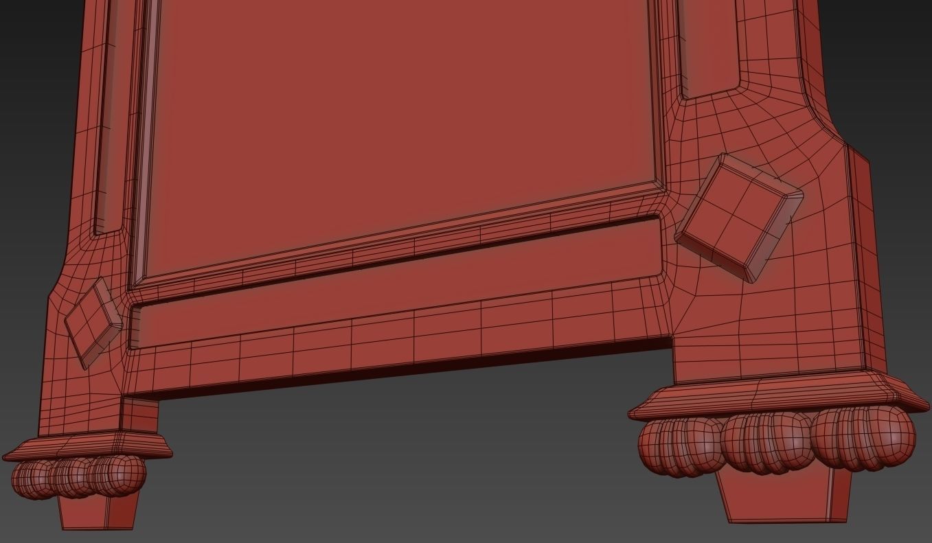 Louis XVI Mirror 3D model_7