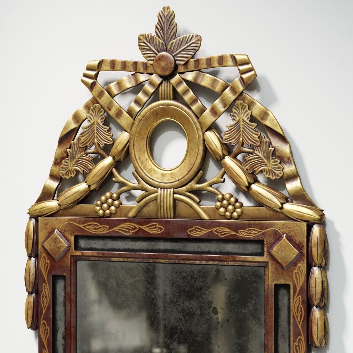 Louis XVI Mirror 3D model_1