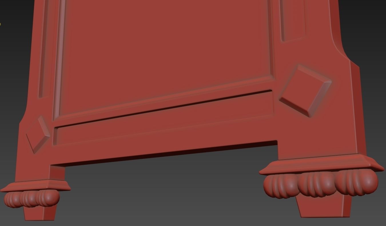 Louis XVI Mirror 3D model_6