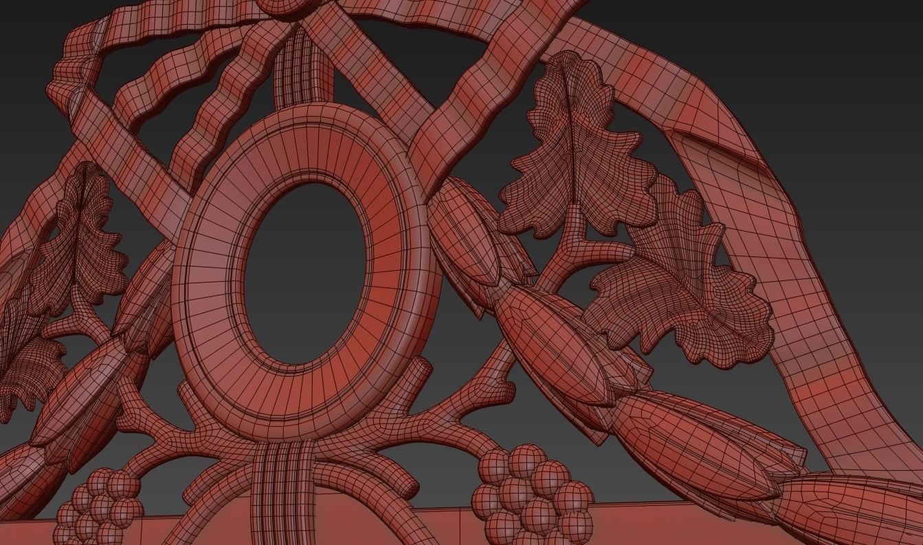 Louis XVI Mirror 3D model_5