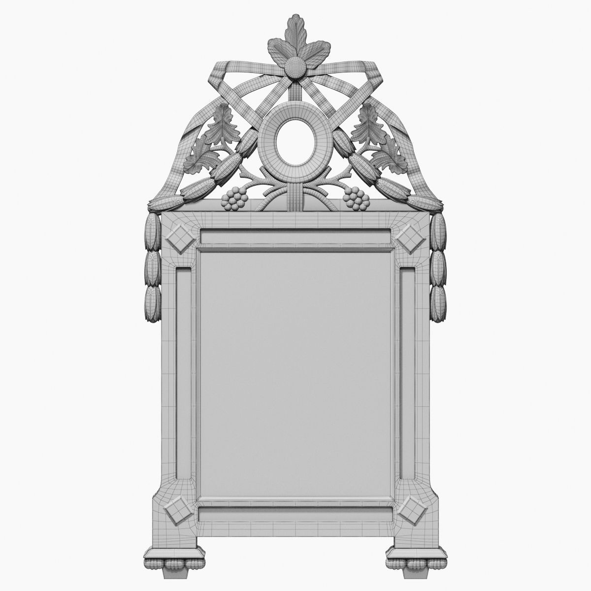 Louis XVI Mirror 3D model_3