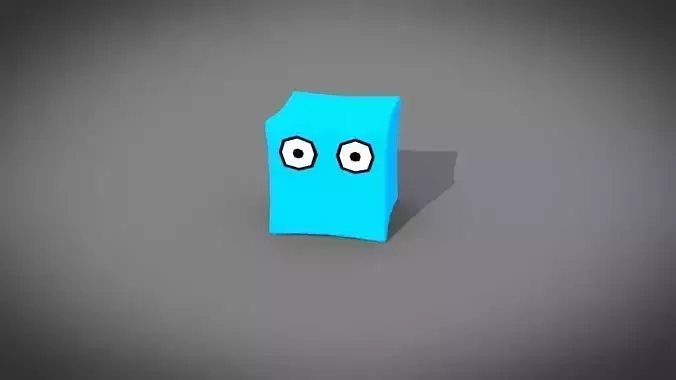 Low poly monster cube