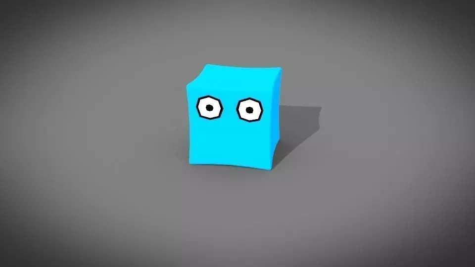Low poly monster cube Free low-poly 3D model
