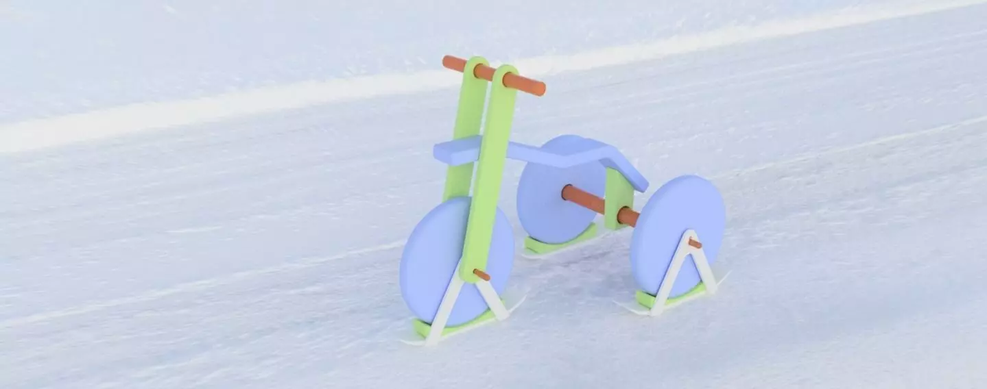 Skicycle kids bike concept 3D model