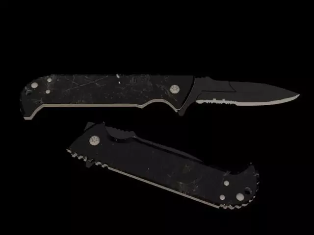 butterfly knife 3D model_0