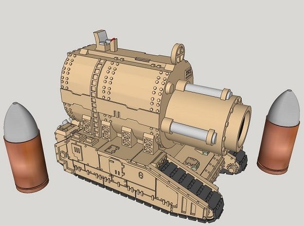 6mm OvercompensationHammer Superheavy Tank 3D print model_5