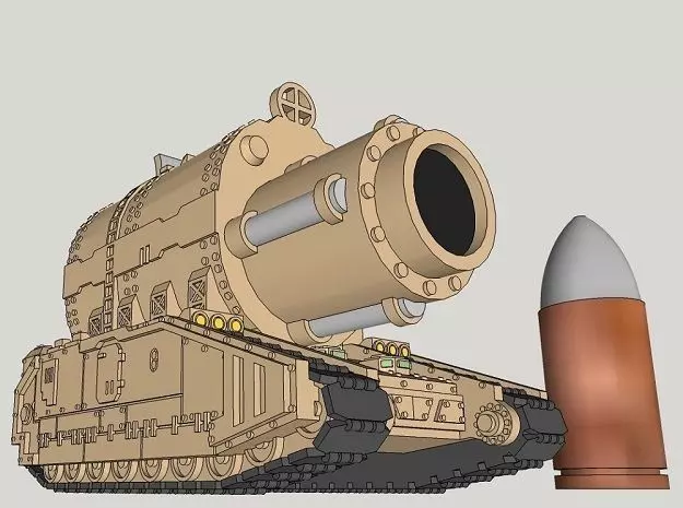 6mm OvercompensationHammer Superheavy Tank 3D print model_0
