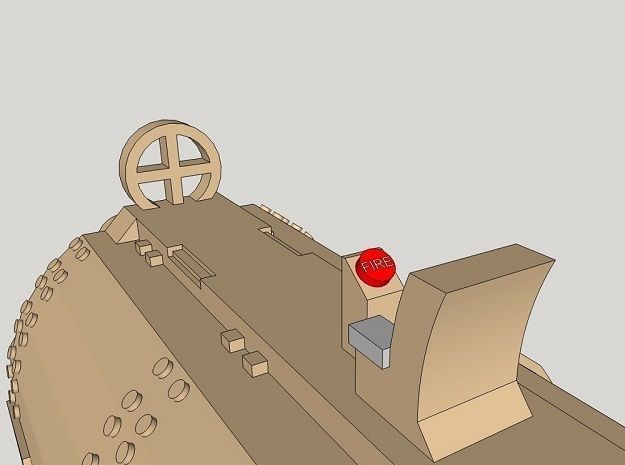 6mm OvercompensationHammer Superheavy Tank 3D print model_4