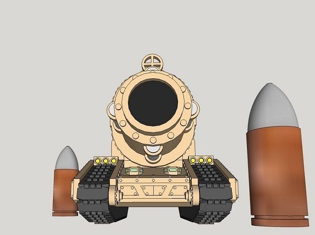 6mm OvercompensationHammer Superheavy Tank 3D print model_1