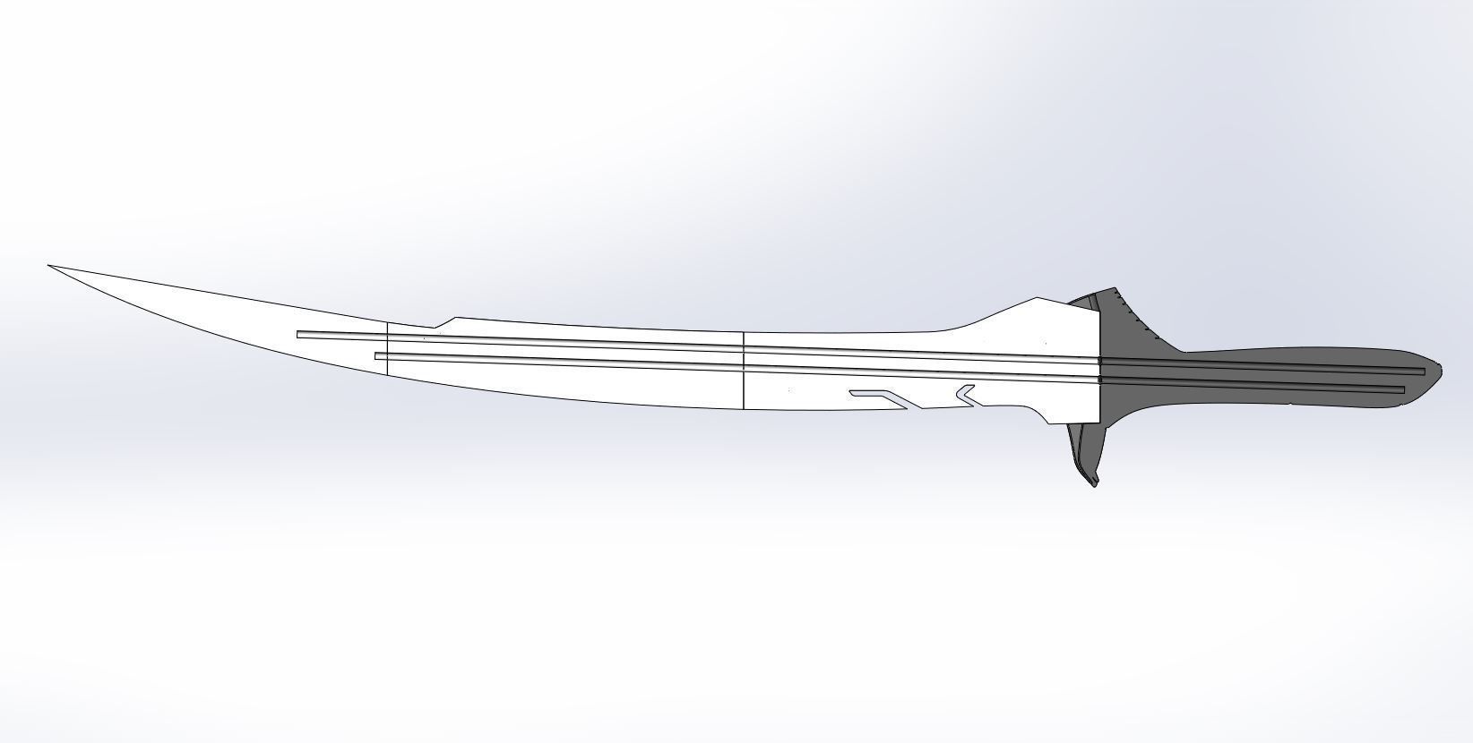 Sword of Alita from the movie Alita Battle angel 2019 3D print model_29