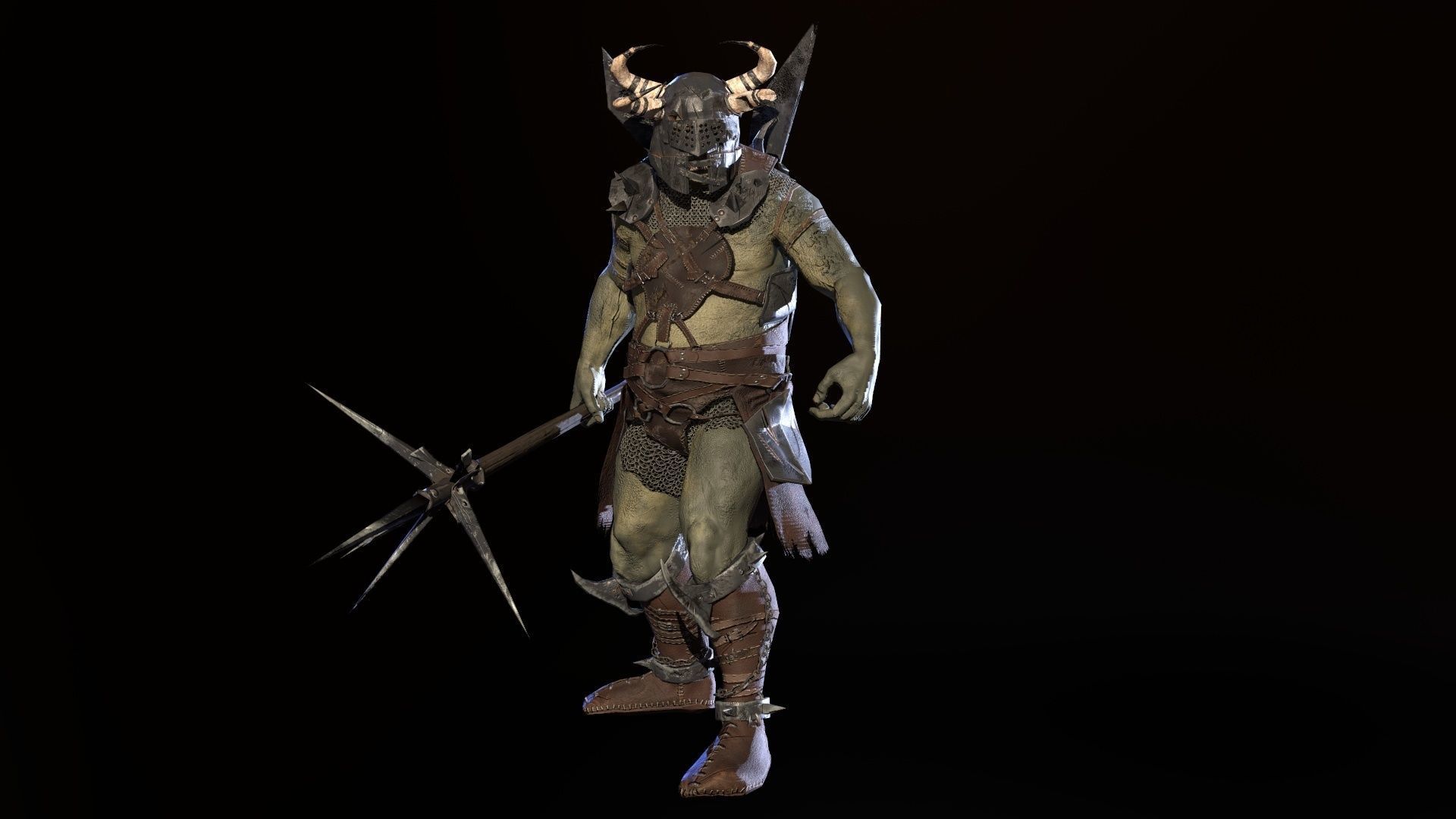 3D model Fat orc VR / AR / low-poly rigged animated | CGTrader
