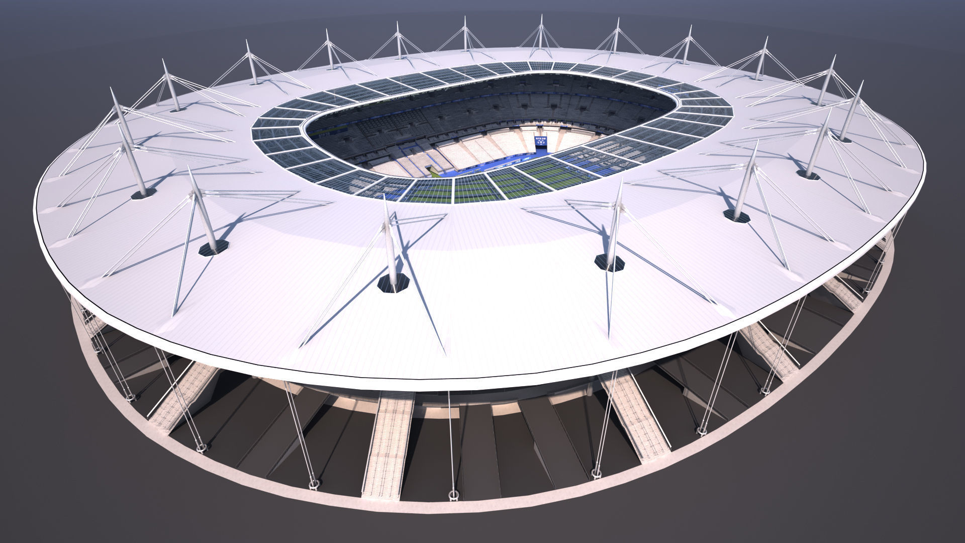 Soccer Stadium SDF 3D model_1