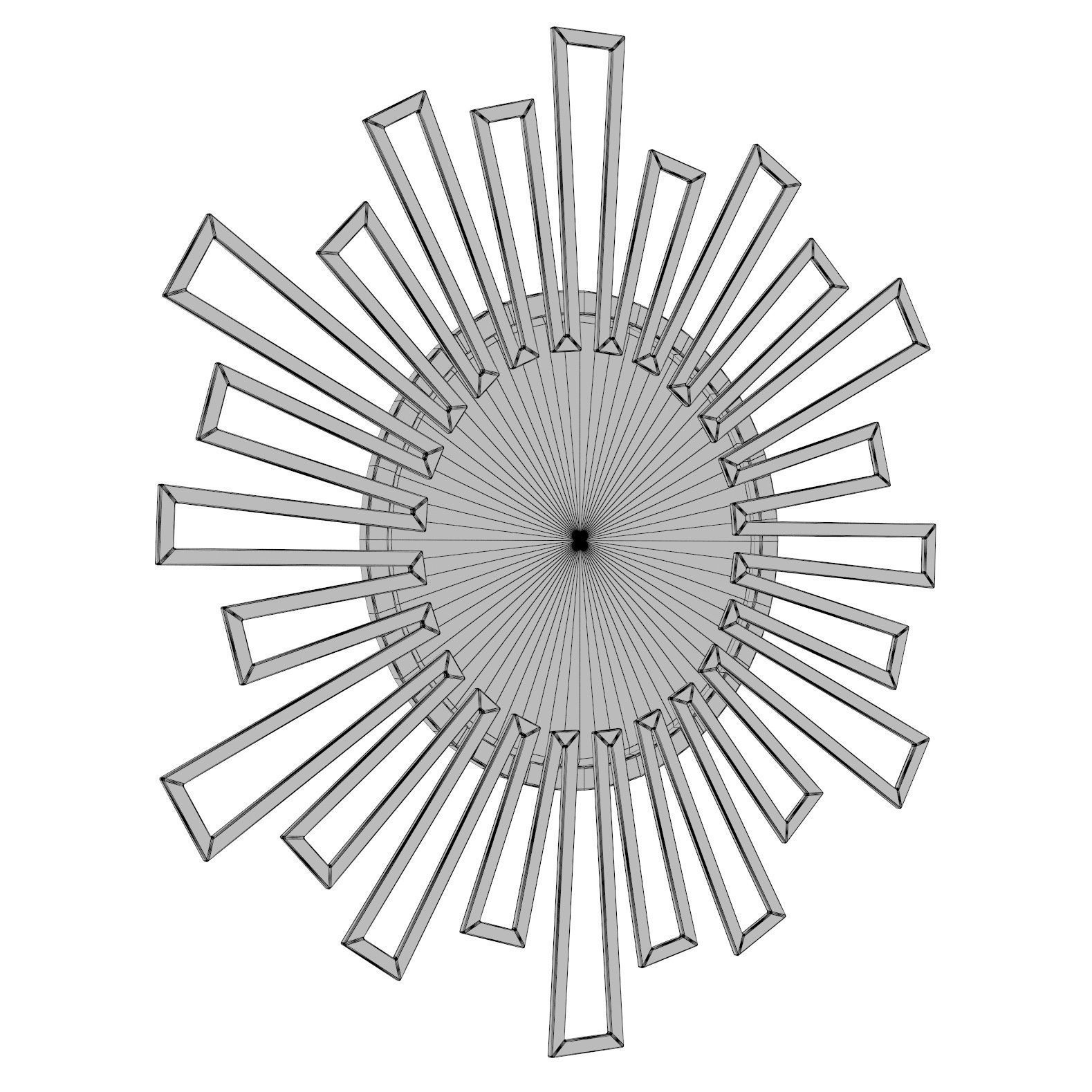 Hassett Geometric Sunburst Accent Mirror CHPS1211 3D model_2