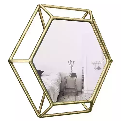 Hexagonal Wall Mirror IVBX5703 3D model