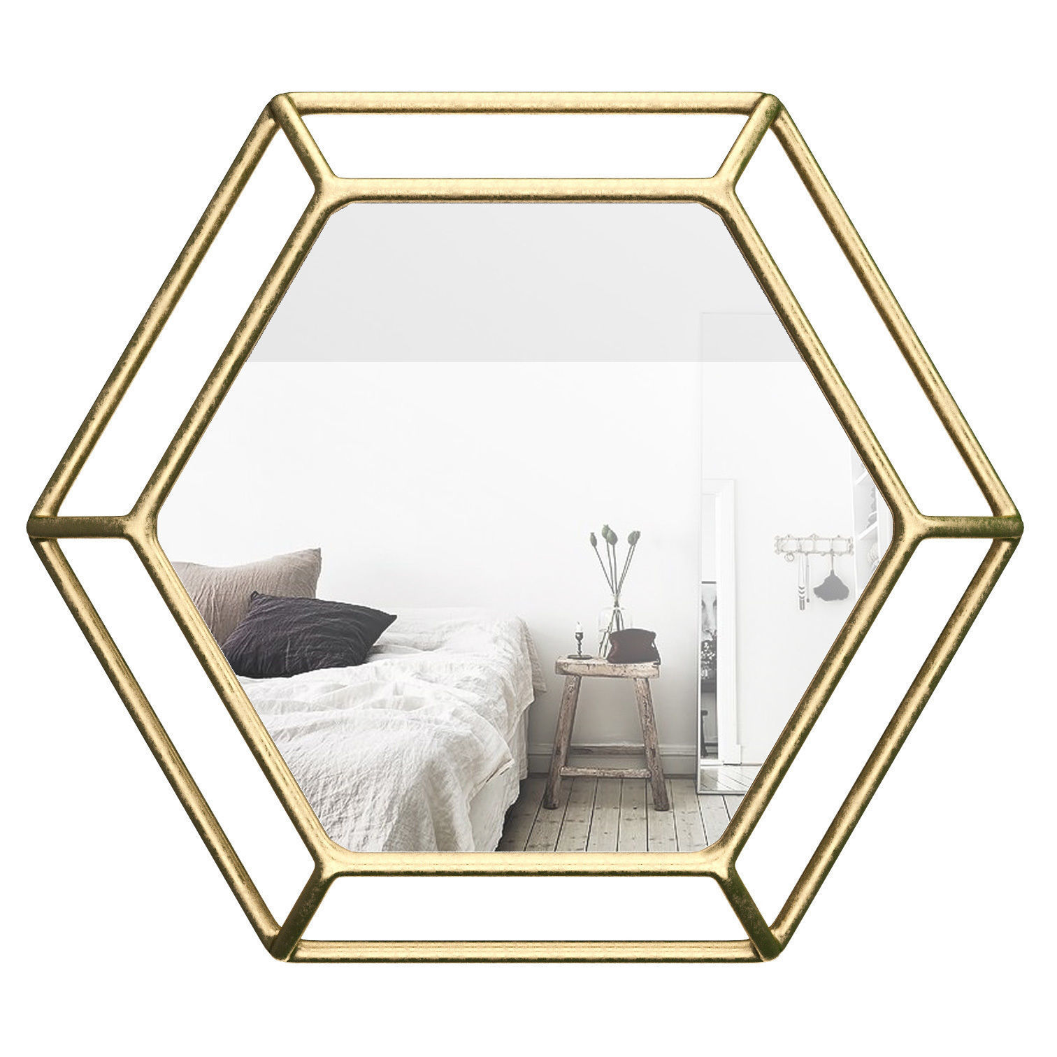 Hexagonal Wall Mirror IVBX5703 3D model_1
