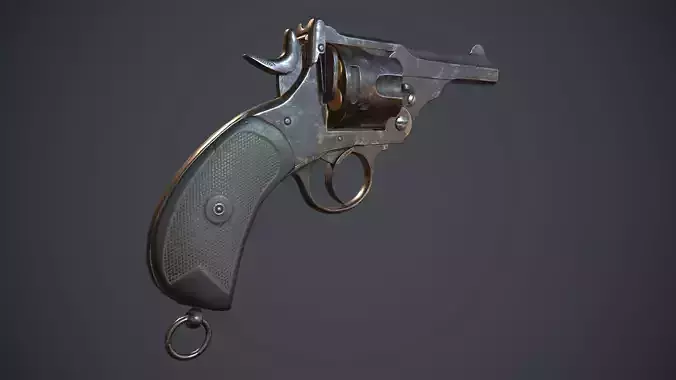 Webley MkV pistol Low-poly 3D model
