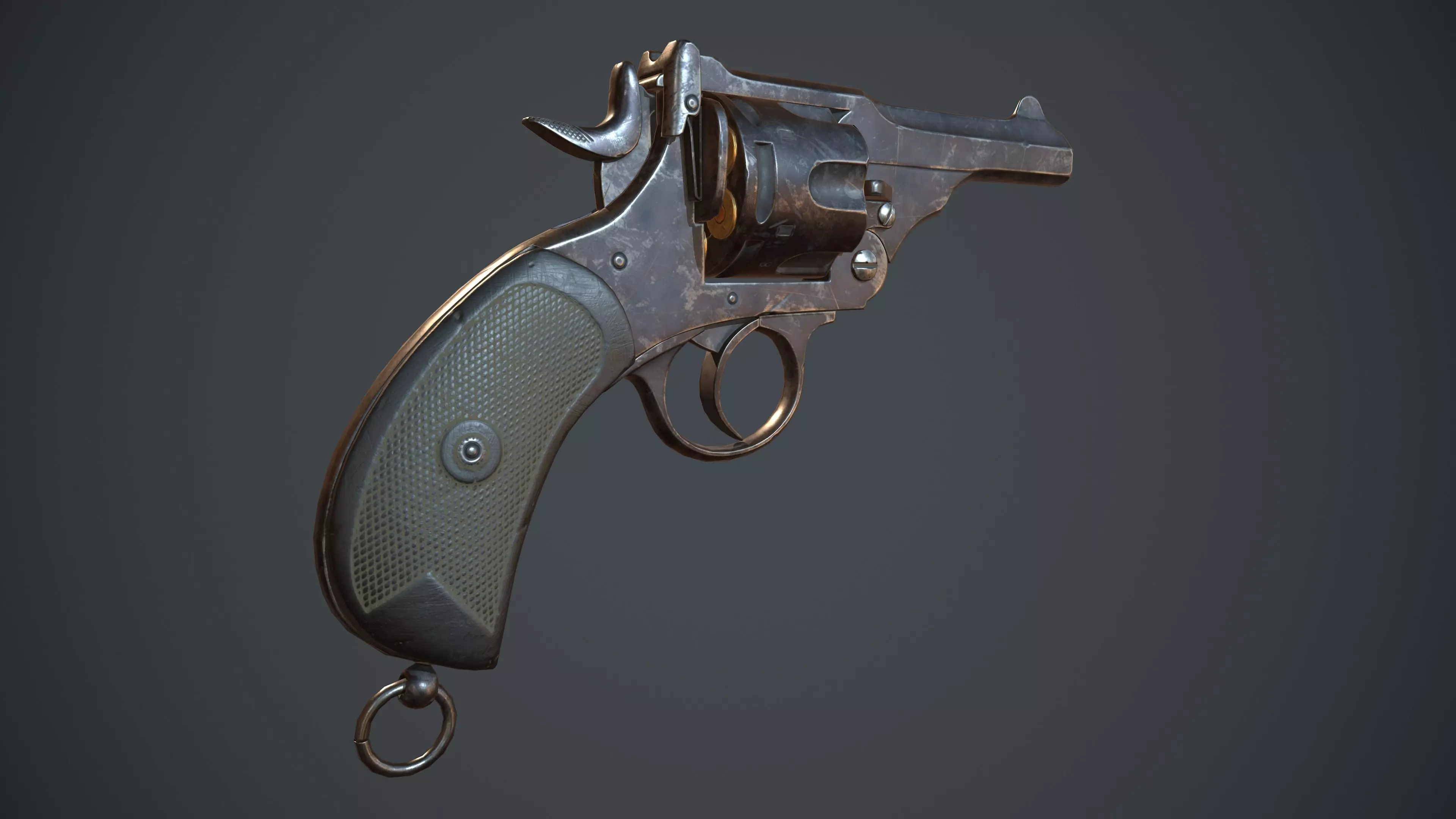 Webley MkV pistol Low-poly 3D model_0
