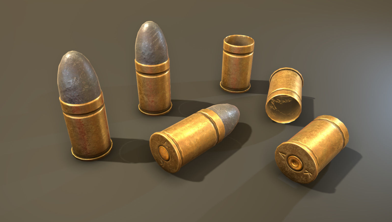 Webley MkV pistol Low-poly 3D model_6