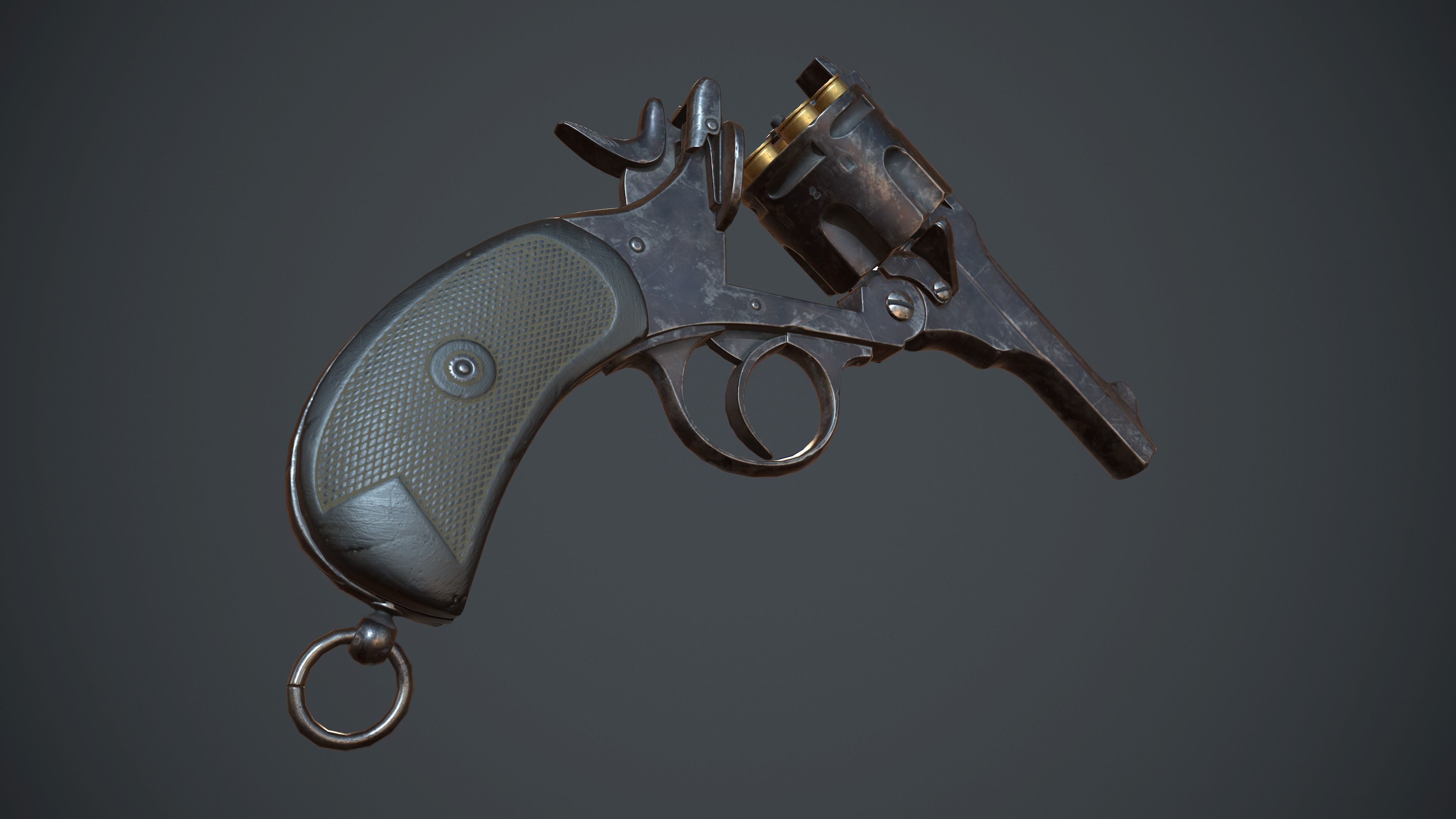 Webley MkV pistol Low-poly 3D model_7