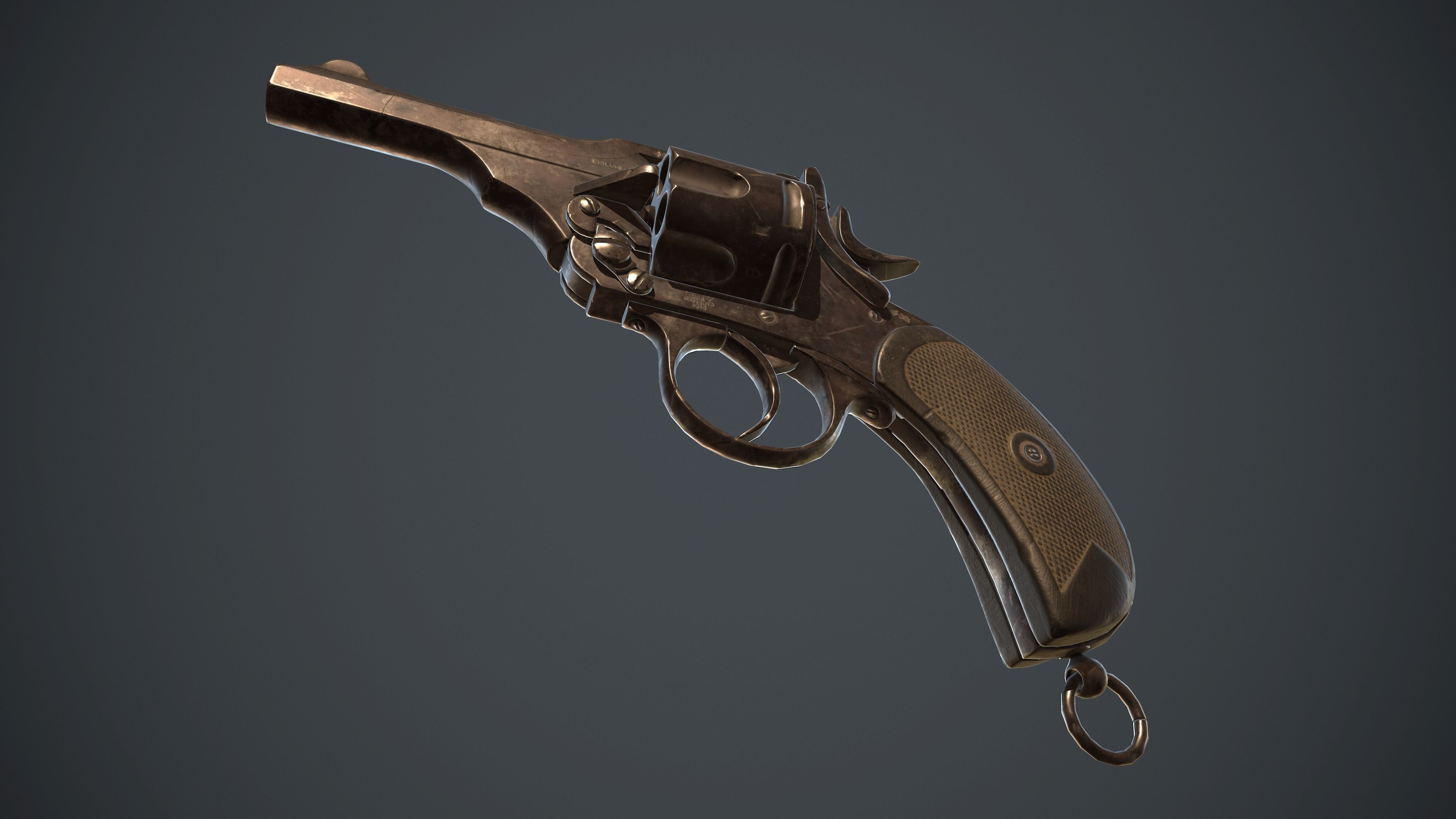 Webley MkV pistol Low-poly 3D model_8