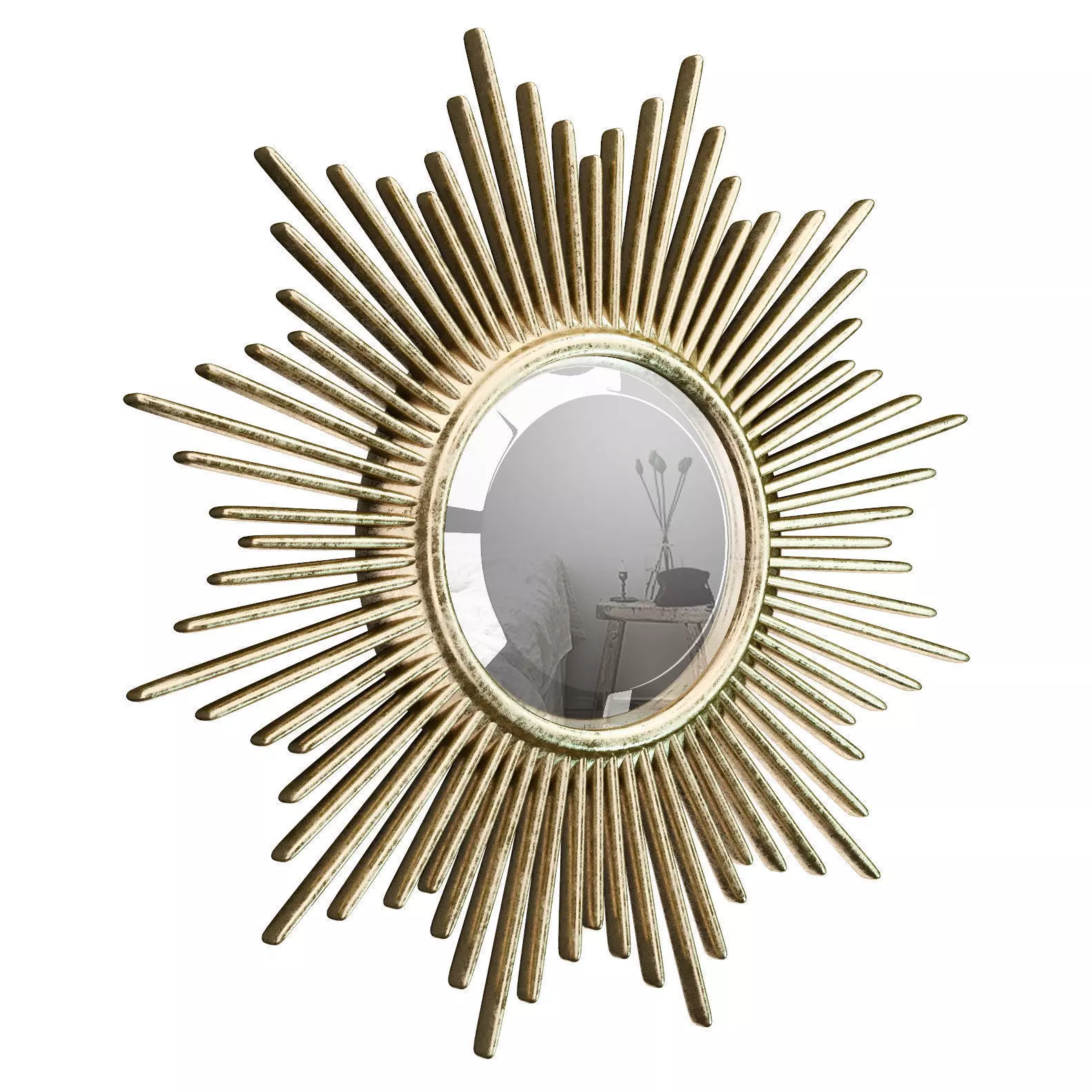 Josephson Modern Sunburst Accent Mirror WRLO2409 3D model_0