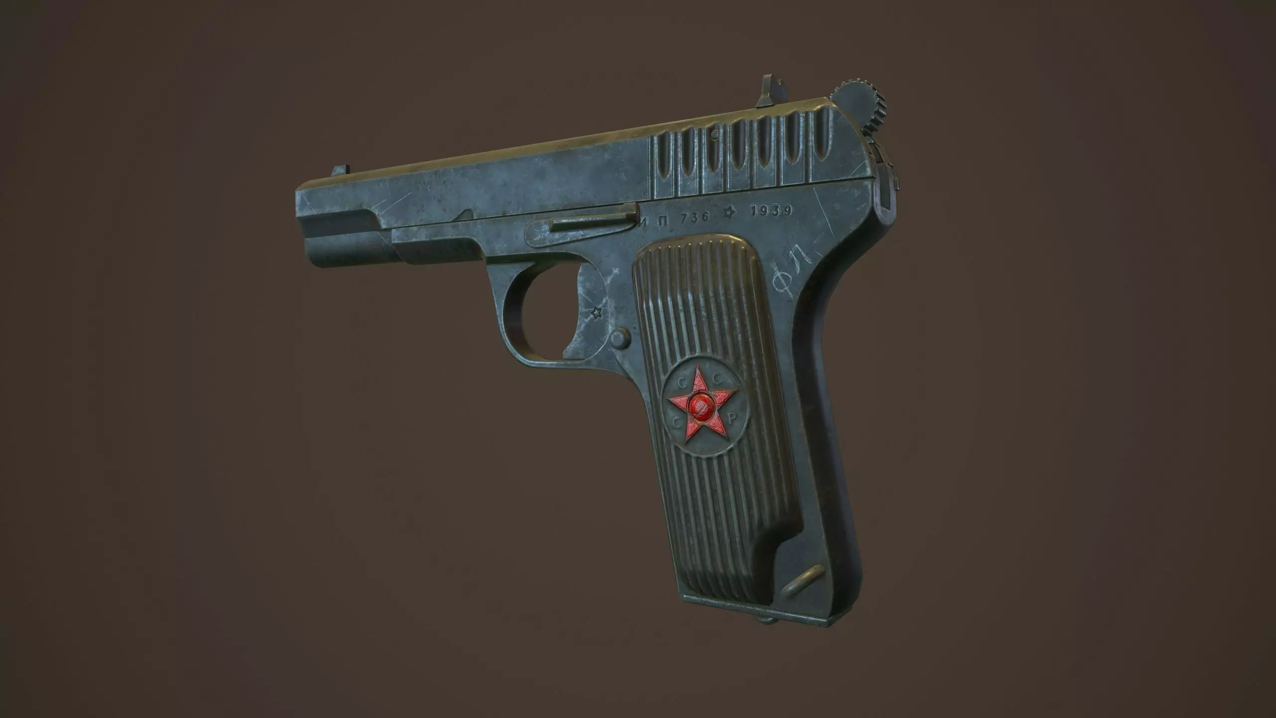 tokarev TT 33 Low-poly 3D model