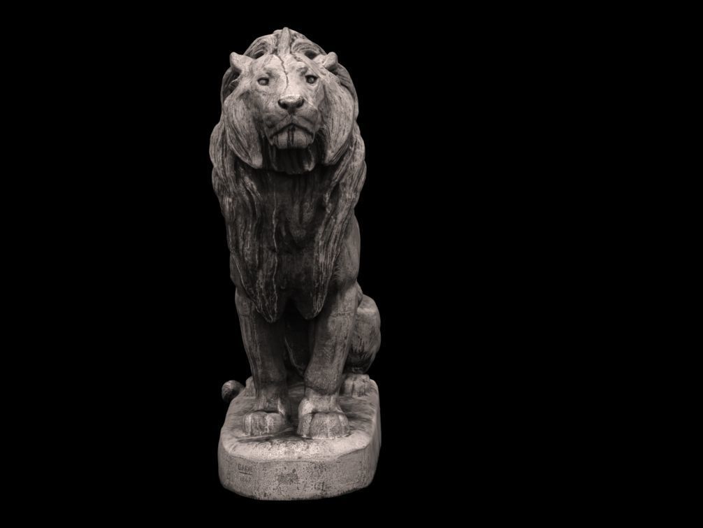 LION SCULPTURES  3D print model_2