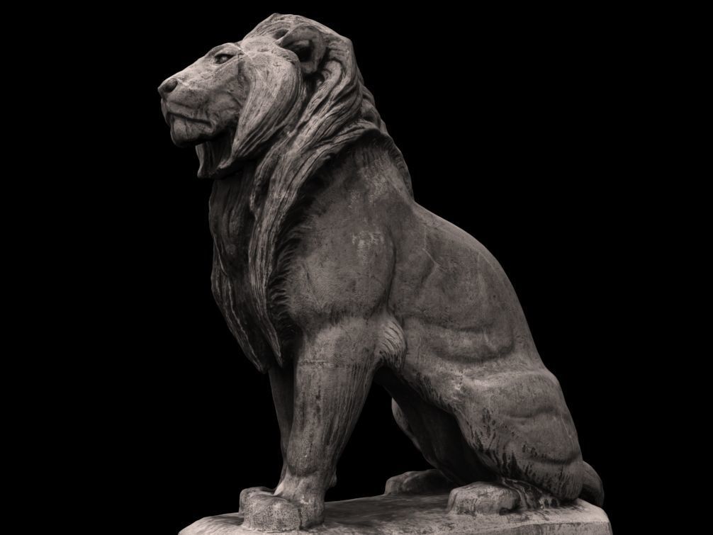 LION SCULPTURES  3D print model_4