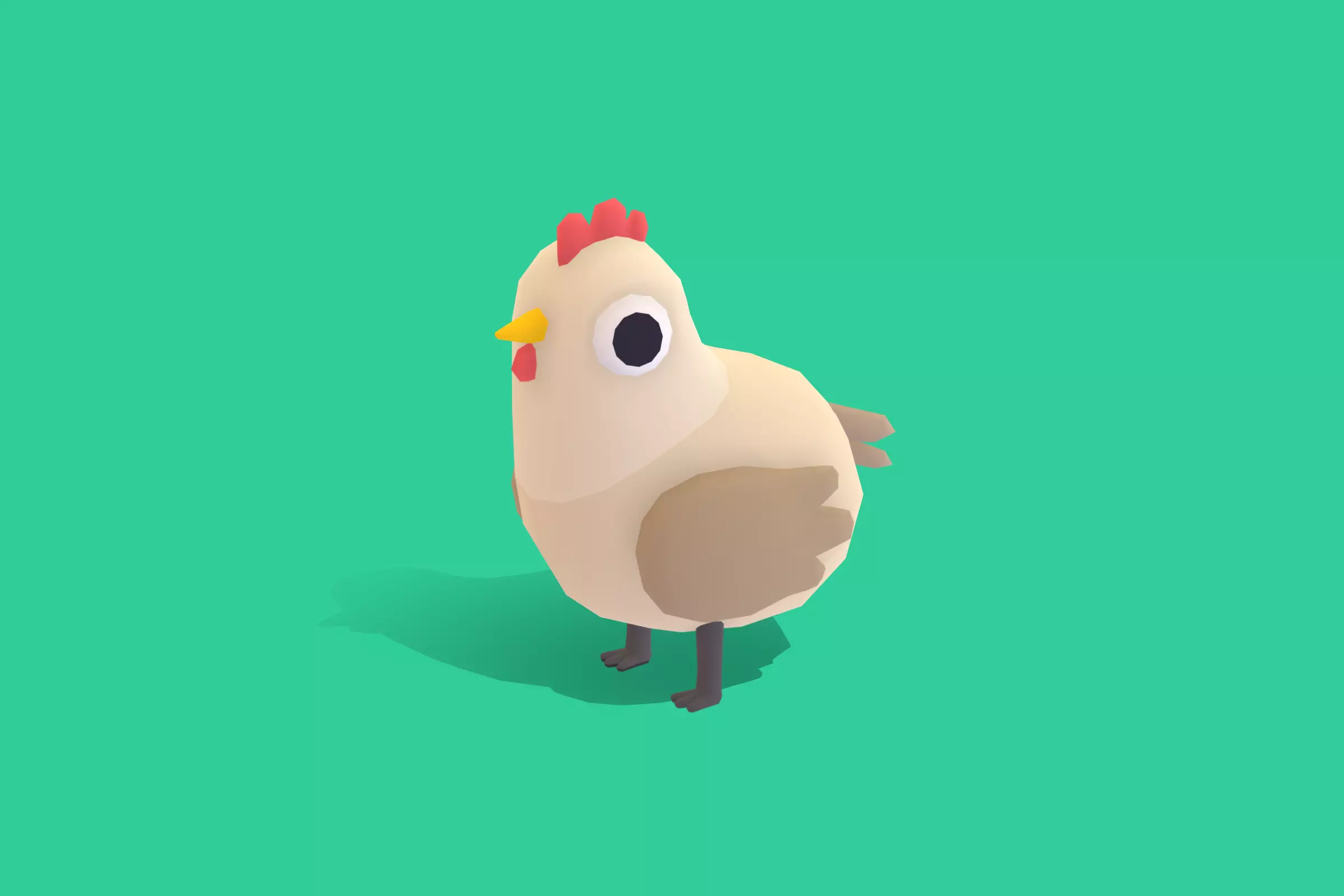 Hen - Quirky Series Low-poly 3D model_0