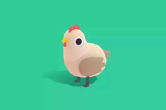 Hen - Quirky Series Low-poly 3D model Hen - Quirky Series Low-poly 3D model