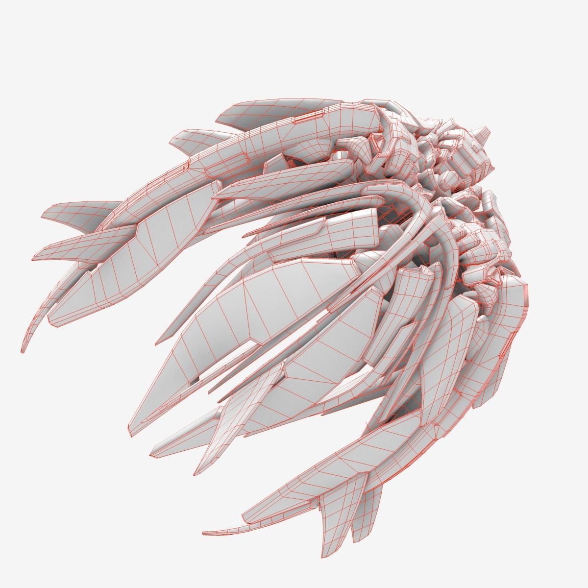 Alien Spaceship Low-poly 3D model_19