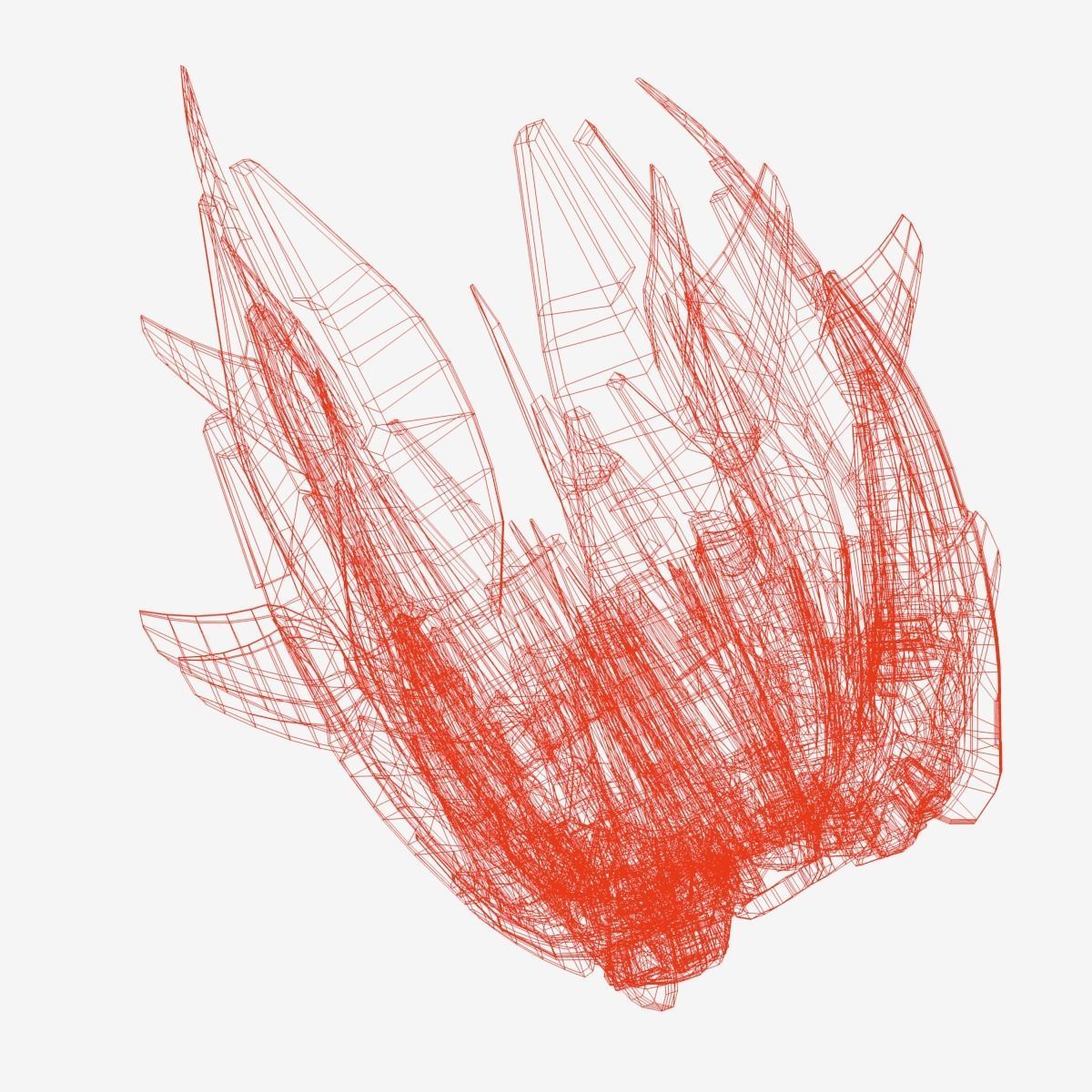 Alien Spaceship Low-poly 3D model_12