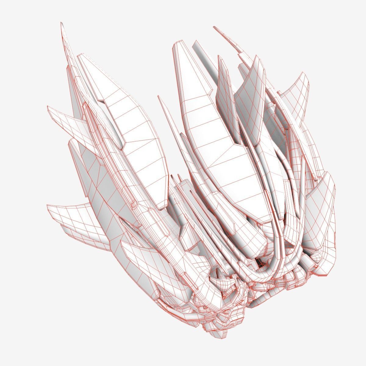 Alien Spaceship Low-poly 3D model_20